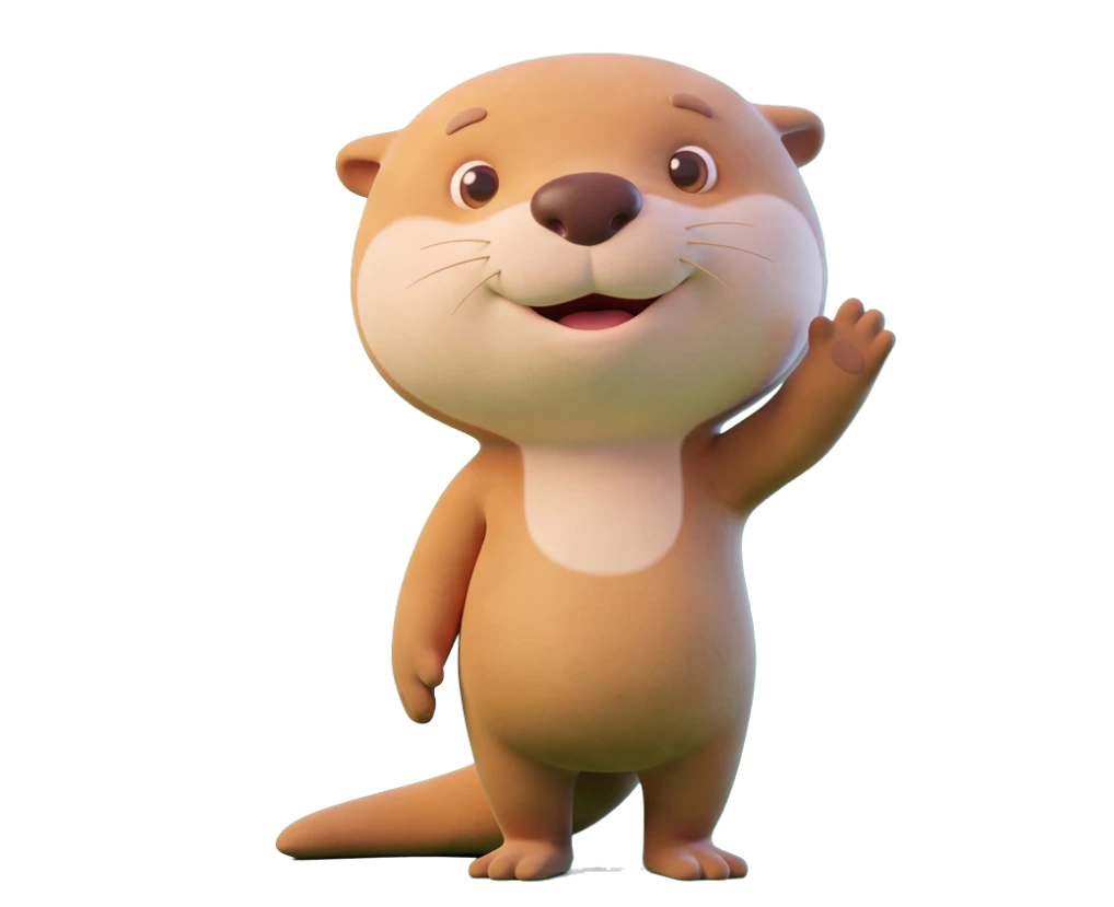 Der Otter winkt